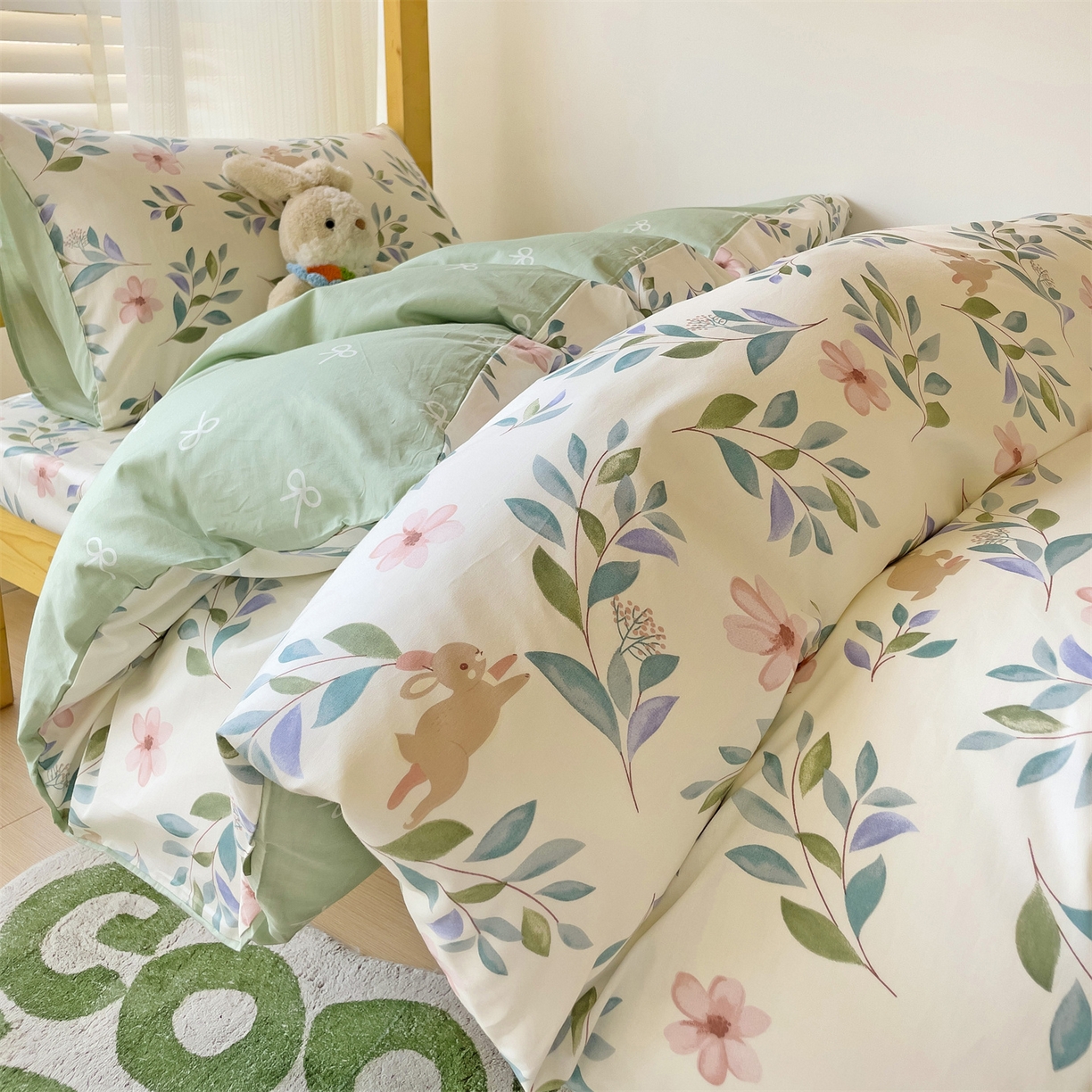 91家纺网 家纺一手货源 找家纺 名兮2025新款全棉纯棉13372学生床多件套 轻纱漫舞