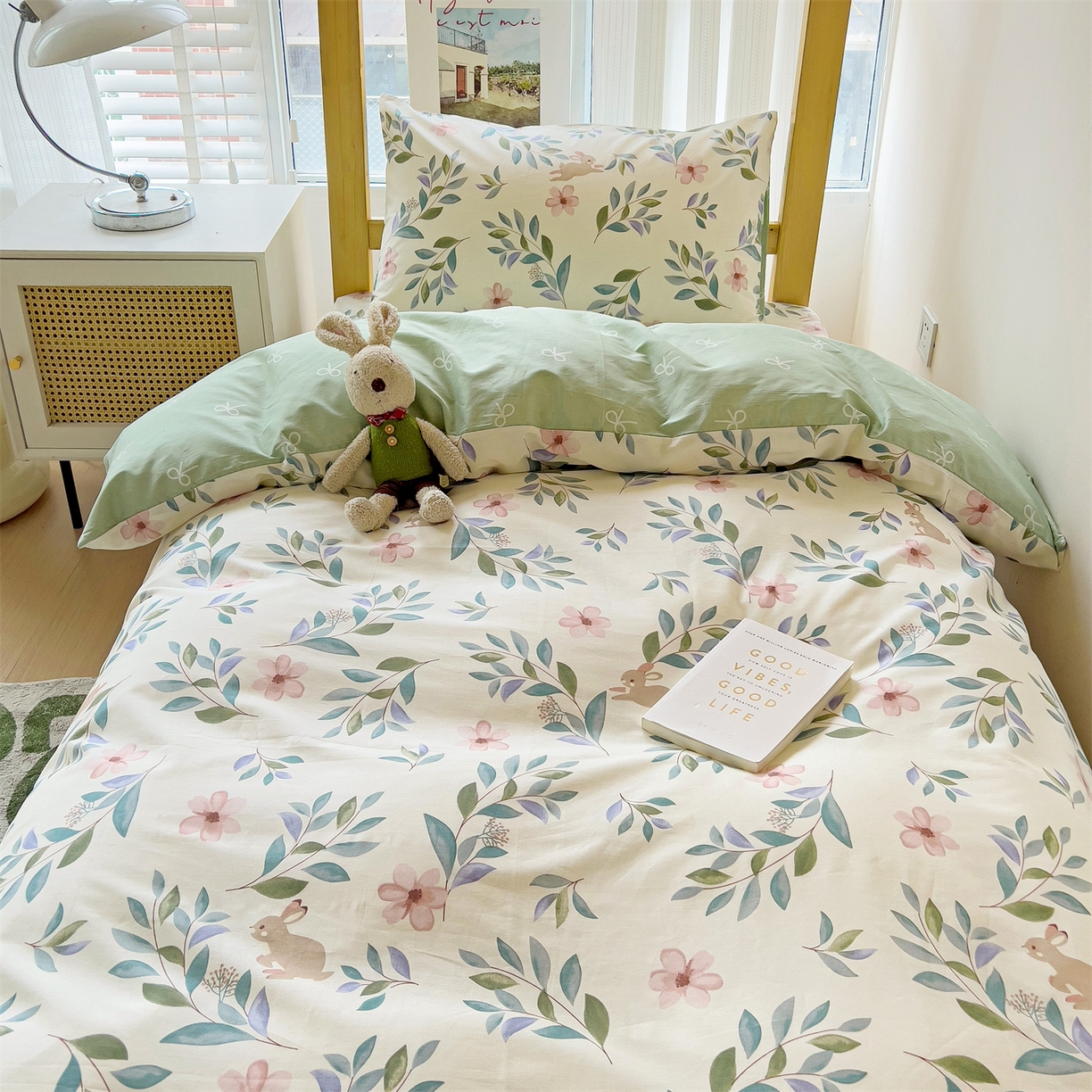 91家纺网 家纺一手货源 找家纺 名兮2025新款全棉纯棉13372学生床多件套 轻纱漫舞