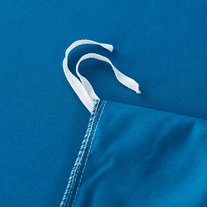 91家纺网 家纺一手货源 找家纺 鑫缘家纺 2025新款水洗磨毛纯色绣花四件套（110克） 宝石蓝