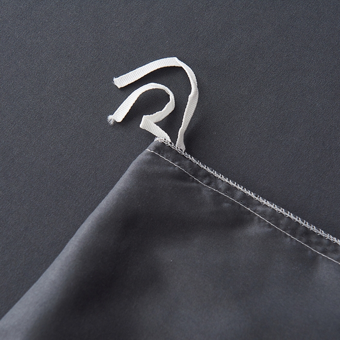 91家纺网 家纺一手货源 找家纺 鑫缘家纺 2025新款水洗磨毛纯色绣花四件套（110克） 石墨灰