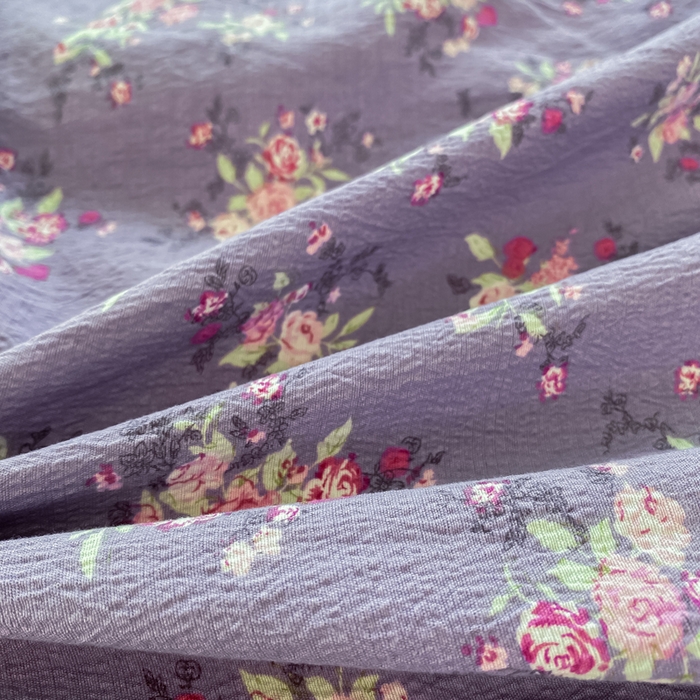 91家纺网 家纺一手货源 找家纺 雅阁尔家纺 2025新款直播小红书ins风针织提花双层纱四件套小碎花被套床笠三件套-叠拍 豆蔻年华