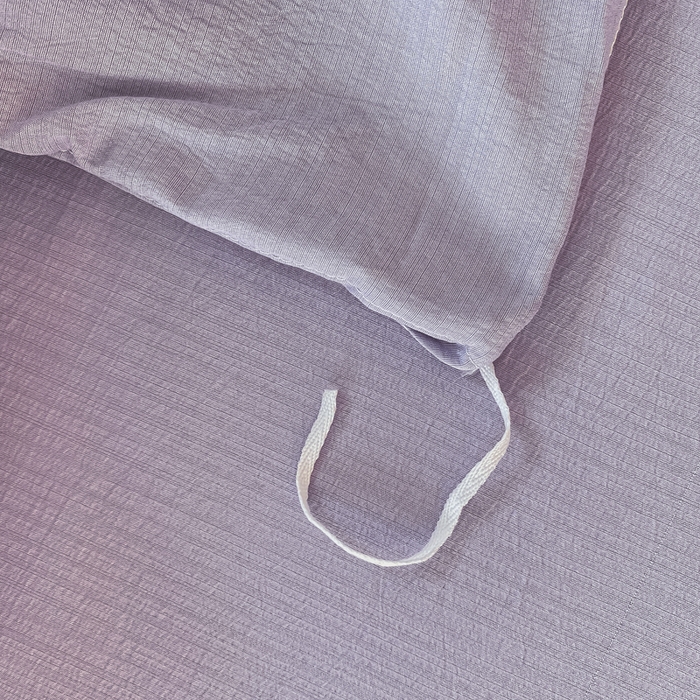 91家纺网 家纺一手货源 找家纺 雅阁尔家纺 2025新款直播小红书ins风针织提花双层纱四件套小碎花被套床笠三件套-叠拍 豆蔻年华