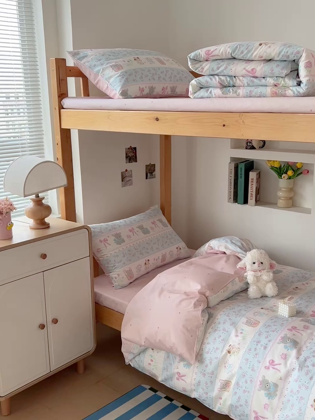 91家纺网 家纺一手货源 找家纺 名兮2025新款全棉纯棉13372学生床多件套 花篮熊