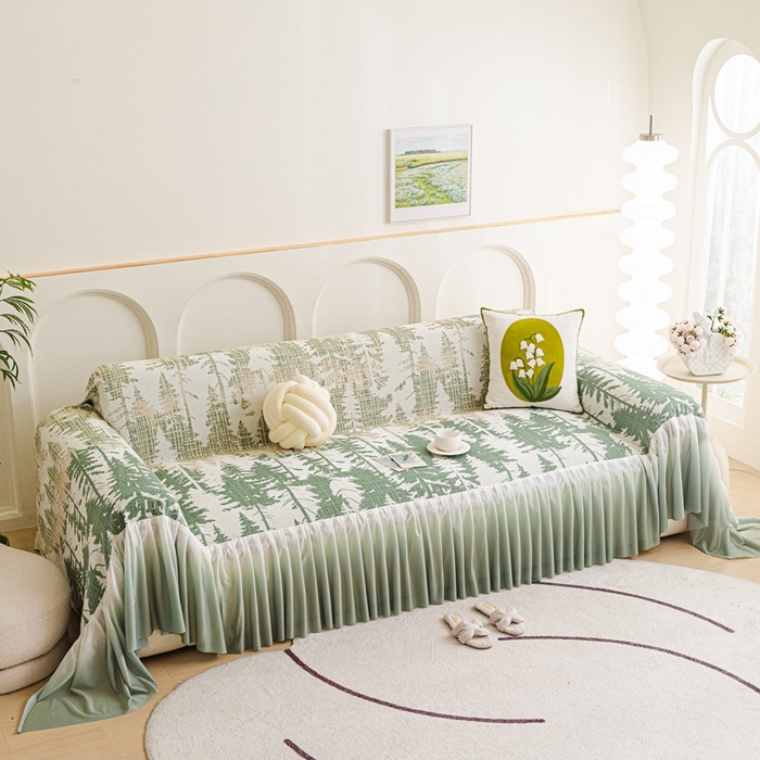 91家纺网 家纺一手货源 找家纺 （总）沐沐家纺 2026春夏新款枝荫沙发巾