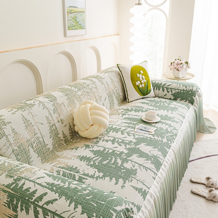 91家纺网 家纺一手货源 找家纺 （总）沐沐家纺 2026春夏新款枝荫沙发巾