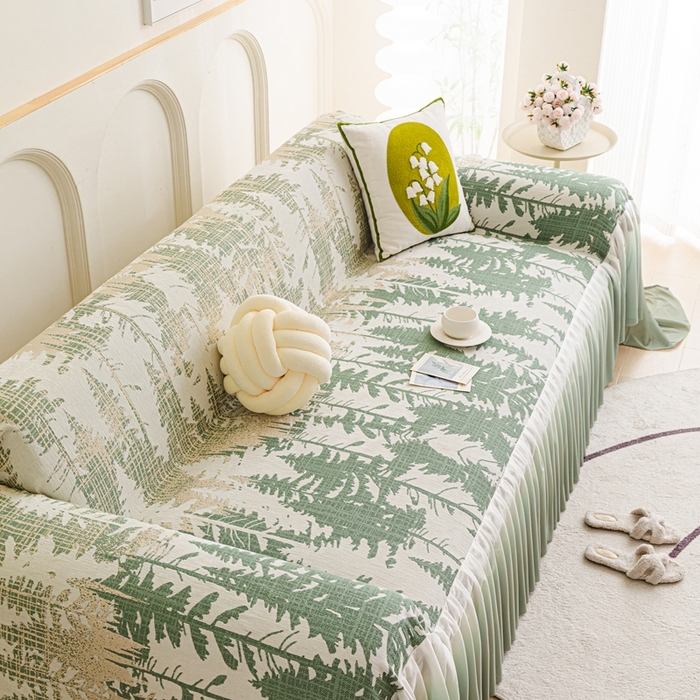 91家纺网 家纺一手货源 找家纺 （总）沐沐家纺 2026春夏新款枝荫沙发巾