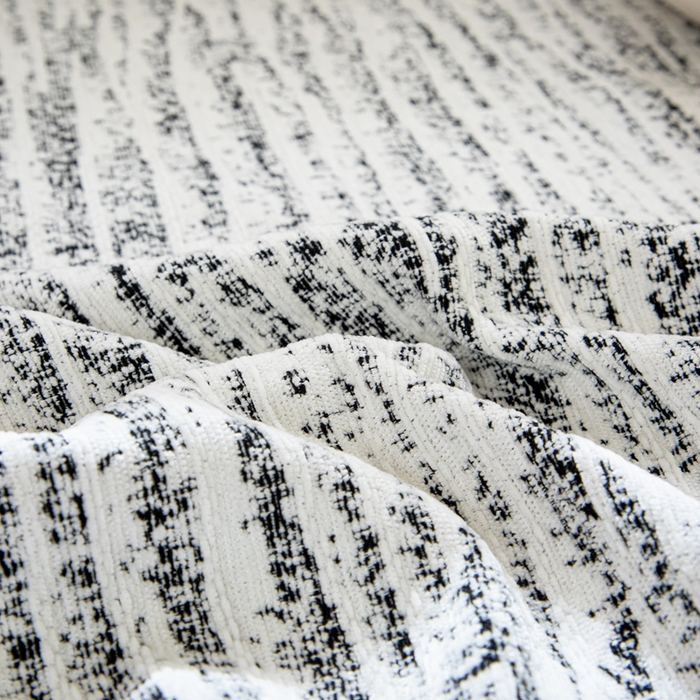 91家纺网 家纺一手货源 找家纺 沐沐家纺 2026春夏新款宛柔裙边沙发巾 宛柔裙边-黑色