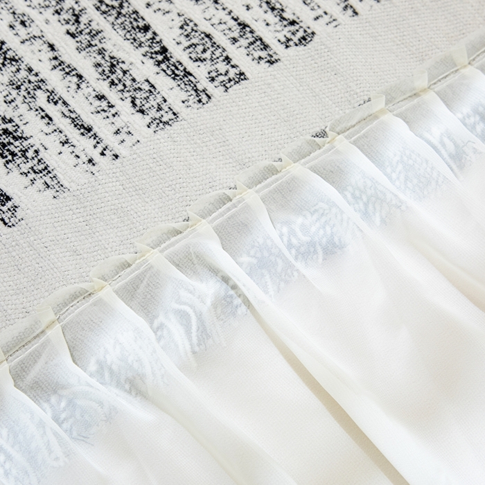 91家纺网 家纺一手货源 找家纺 沐沐家纺 2026春夏新款宛柔裙边沙发巾 宛柔裙边-黑色