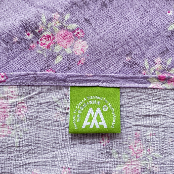 91家纺网 家纺一手货源 找家纺 雅阁尔家纺 2025新款直播小红书ins风针织提花双层纱四件套小碎花被套床笠三件套-平铺 豆蔻年华