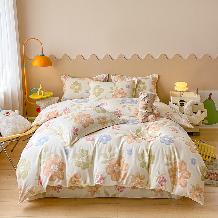 名优家纺 2025新款全棉纯棉13070韩版小清新系列被套单件--单被套 漫春