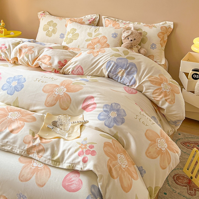 91家纺网 家纺一手货源 找家纺 名优家纺 2025新款全棉纯棉13070韩版小清新系列被套单件--单被套 漫春