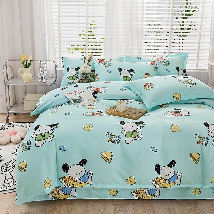 91家纺网 家纺一手货源 找家纺 名优家纺 2025新款全棉纯棉13070韩版小清新系列被套单件--单被套 萌宠时代