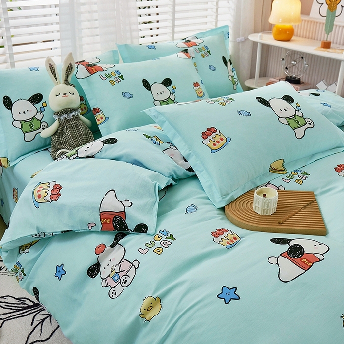 91家纺网 家纺一手货源 找家纺 名优家纺 2025新款全棉纯棉13070韩版小清新系列被套单件--单被套 萌宠时代