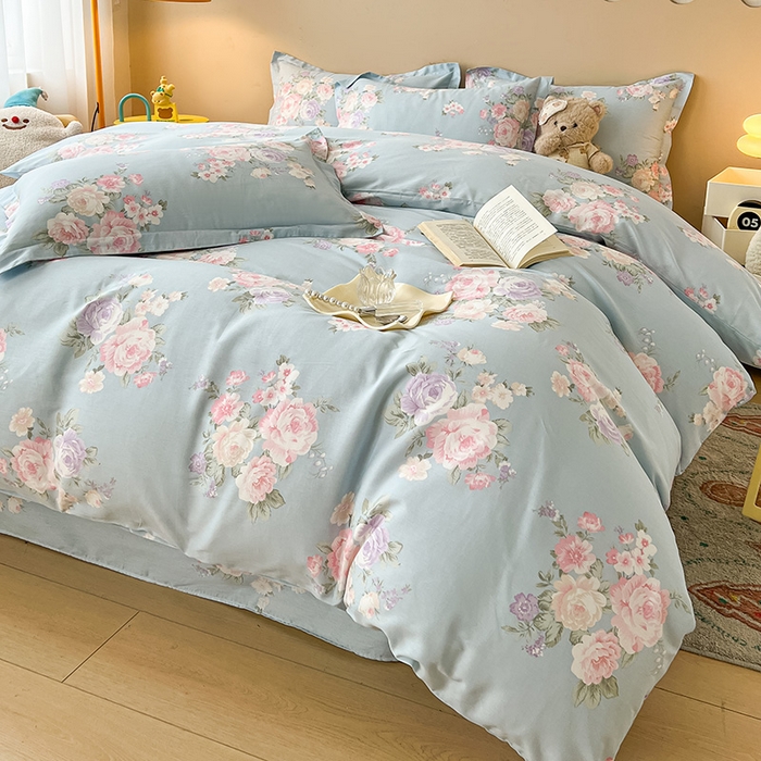 91家纺网 家纺一手货源 找家纺 名优家纺 2025新款全棉纯棉13070韩版小清新系列被套单件--单被套 梦柔 兰