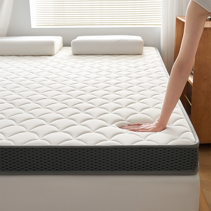 91家纺网 家纺一手货源 找家纺 锦丝钰床垫 2025春夏新款乳胶记忆棉床垫-大床 立体-月光白