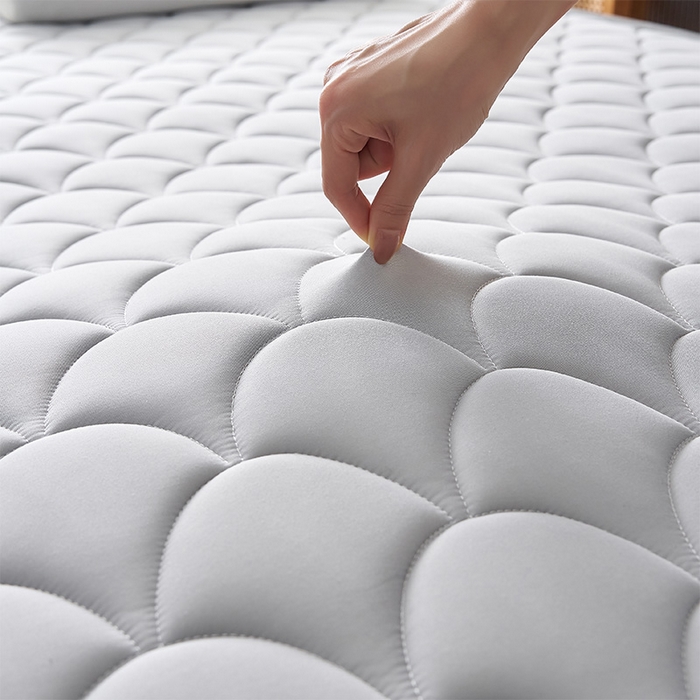 91家纺网 家纺一手货源 找家纺 锦丝钰床垫 2025春夏新款乳胶记忆棉床垫-大床 立体-月光灰
