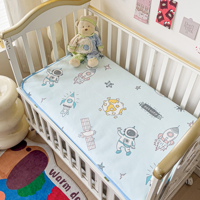 91家纺网 家纺一手货源 找家纺 富馨莱 2025年新款隔尿垫婴儿老人防水垫 太空飞船