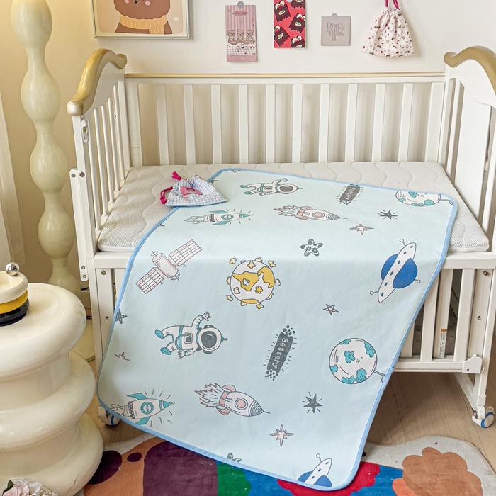 91家纺网 家纺一手货源 找家纺 富馨莱 2025年新款隔尿垫婴儿老人防水垫 太空飞船