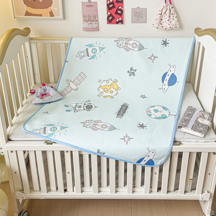 91家纺网 家纺一手货源 找家纺 富馨莱 2025年新款隔尿垫婴儿老人防水垫 太空飞船