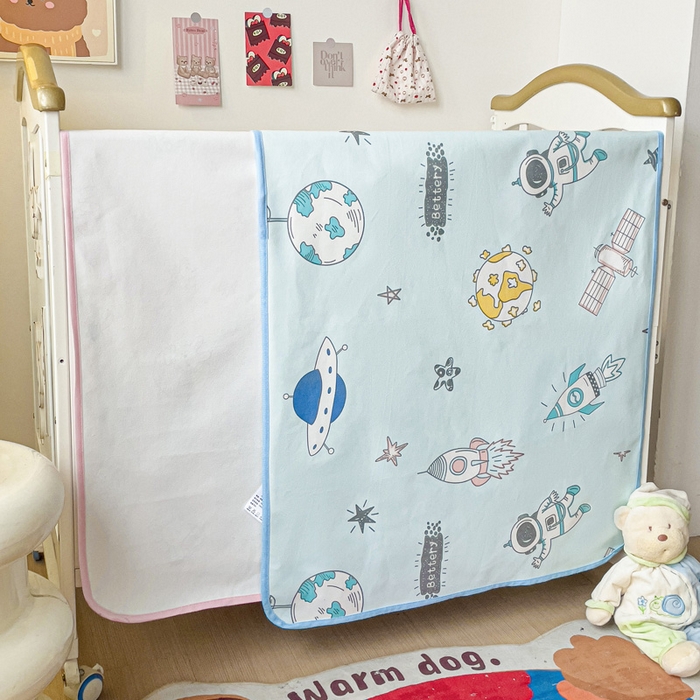 91家纺网 家纺一手货源 找家纺 富馨莱 2025年新款隔尿垫婴儿老人防水垫 太空飞船