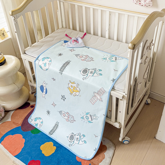 91家纺网 家纺一手货源 找家纺 富馨莱 2025年新款隔尿垫婴儿老人防水垫 太空飞船