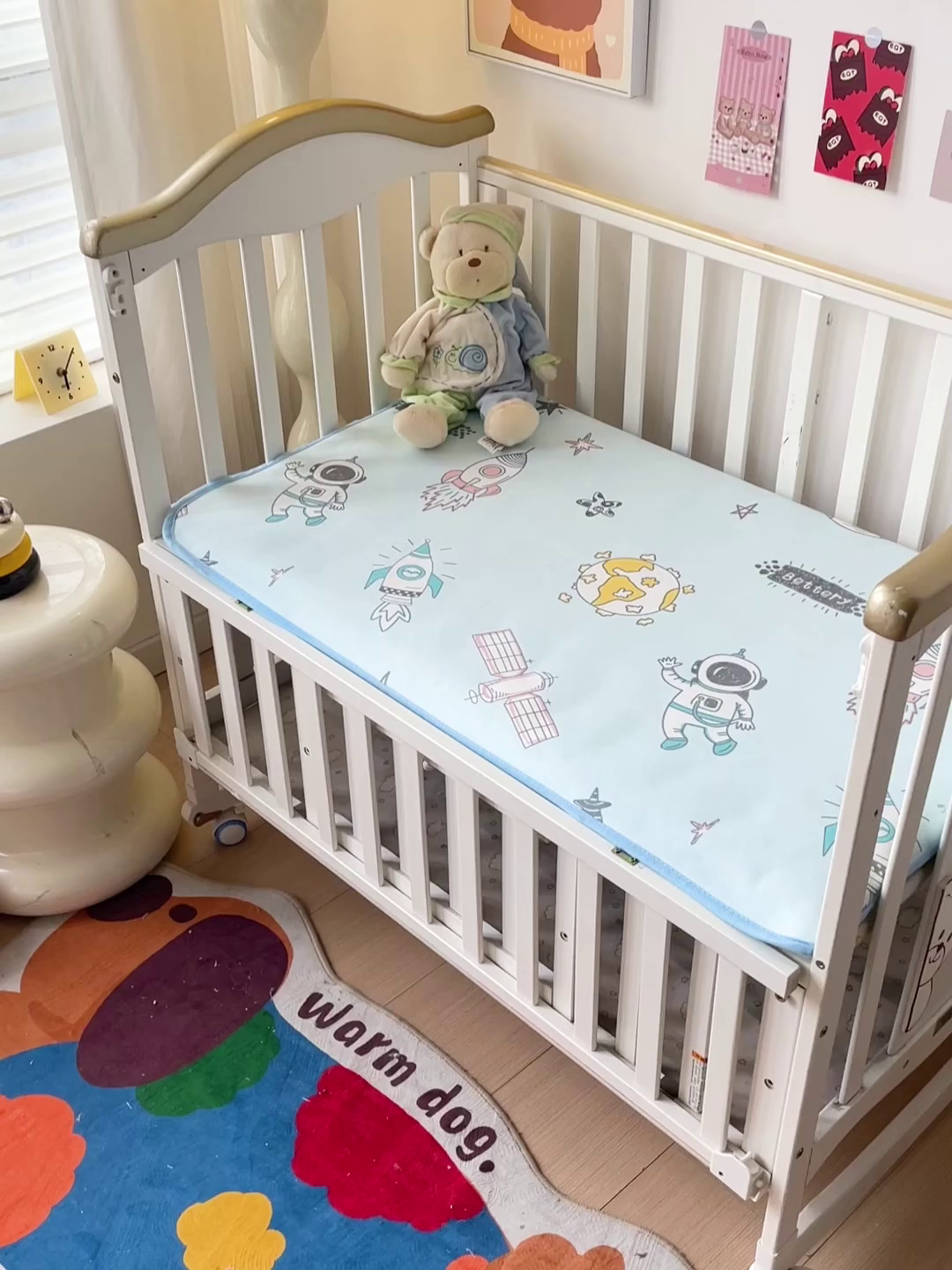 91家纺网 家纺一手货源 找家纺 富馨莱 2025年新款隔尿垫婴儿老人防水垫 太空飞船