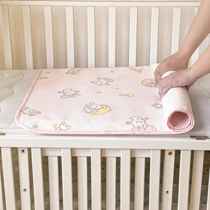 91家纺网 家纺一手货源 找家纺 富馨莱 2025年新款隔尿垫婴儿老人防水垫 星星小兔