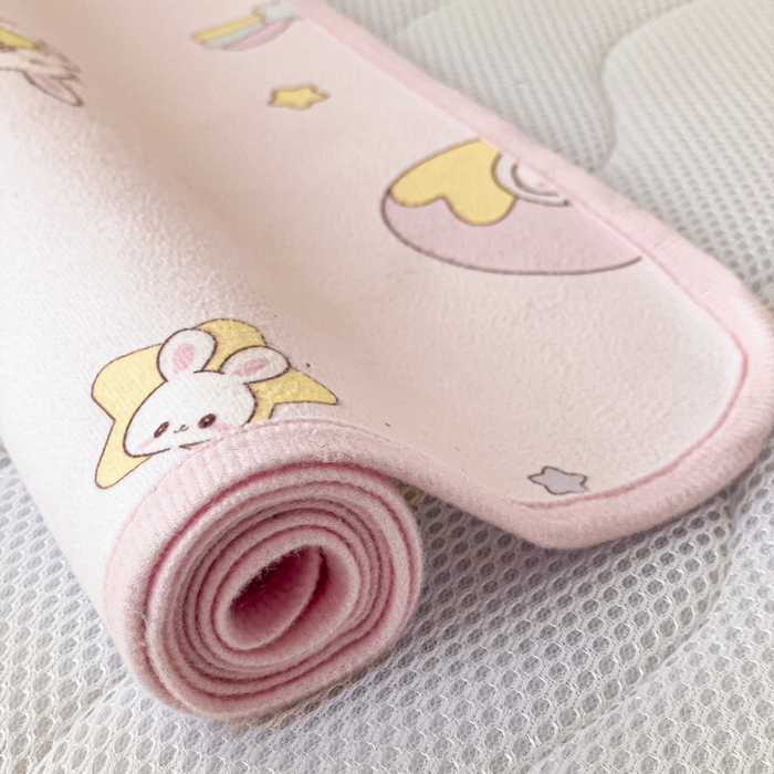 91家纺网 家纺一手货源 找家纺 富馨莱 2025年新款隔尿垫婴儿老人防水垫 星星小兔