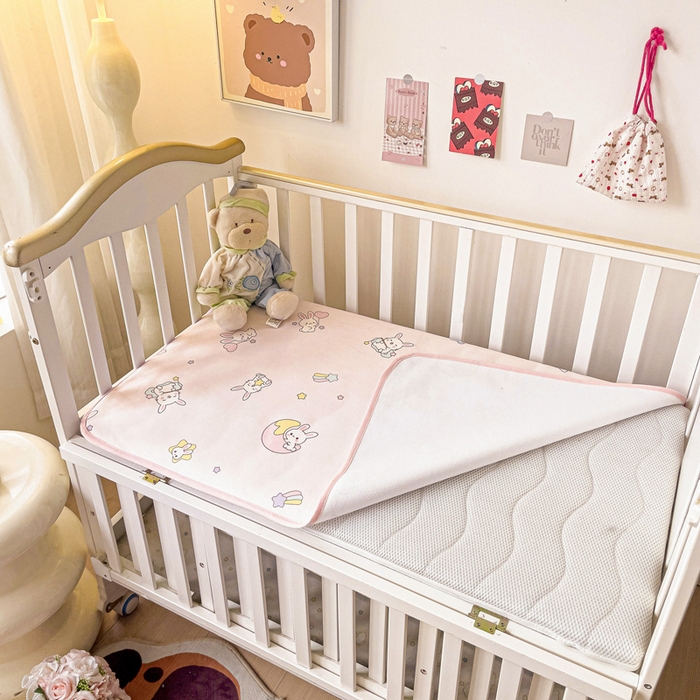 91家纺网 家纺一手货源 找家纺 富馨莱 2025年新款隔尿垫婴儿老人防水垫 星星小兔