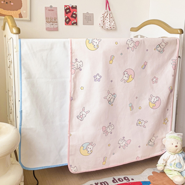 91家纺网 家纺一手货源 找家纺 富馨莱 2025年新款隔尿垫婴儿老人防水垫 星星小兔