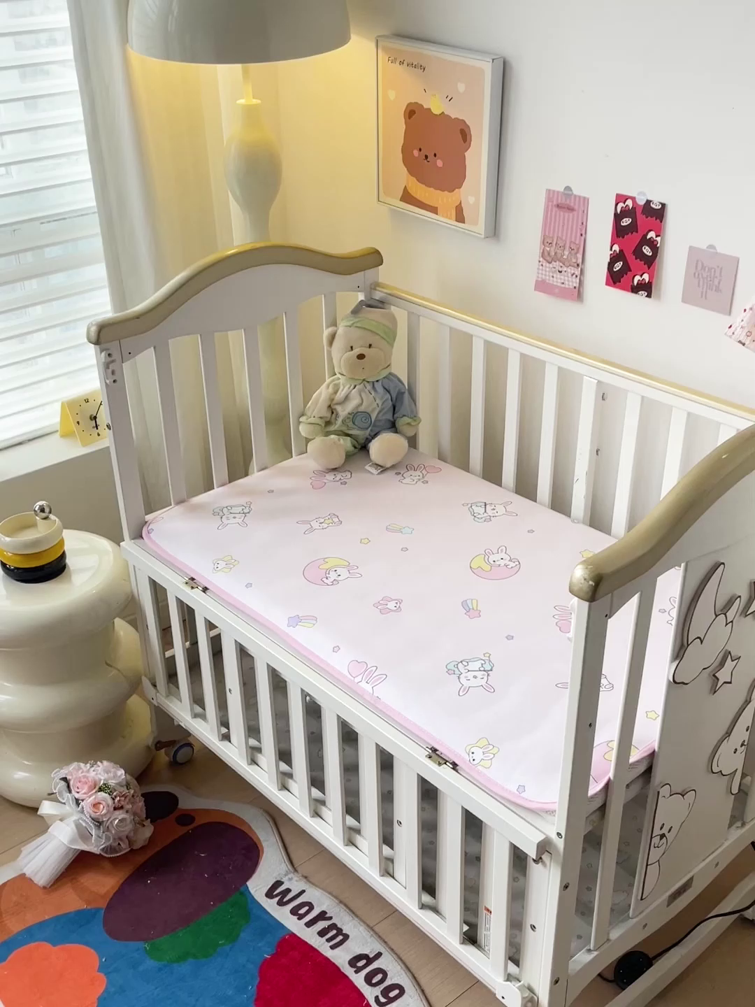 91家纺网 家纺一手货源 找家纺 富馨莱 2025年新款隔尿垫婴儿老人防水垫 星星小兔