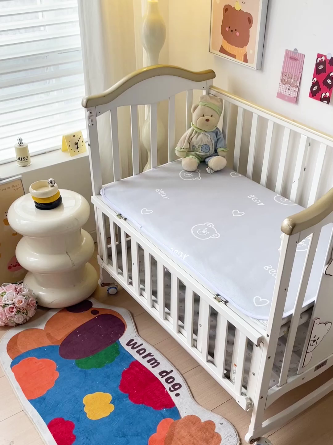 91家纺网 家纺一手货源 找家纺 富馨莱 2025年新款隔尿垫婴儿老人防水垫 熊灰灰