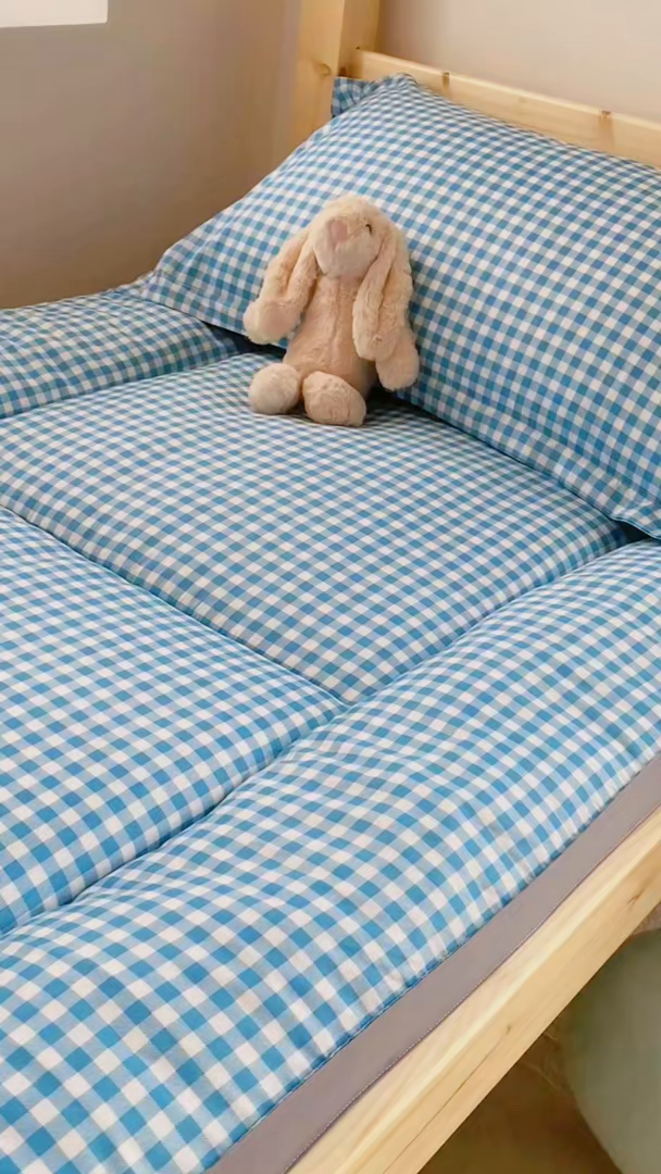 91家纺网 家纺一手货源 找家纺 默忆 2025新款水洗棉新疆棉花被子被芯 兰格 被子