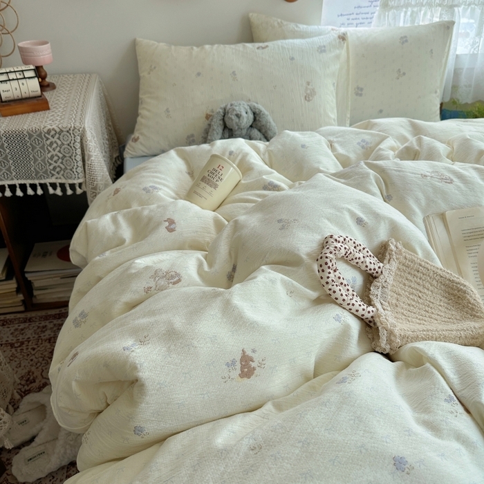 91家纺网 家纺一手货源 找家纺 （总）红嘴企鹅 2025新款水洗棉四件套