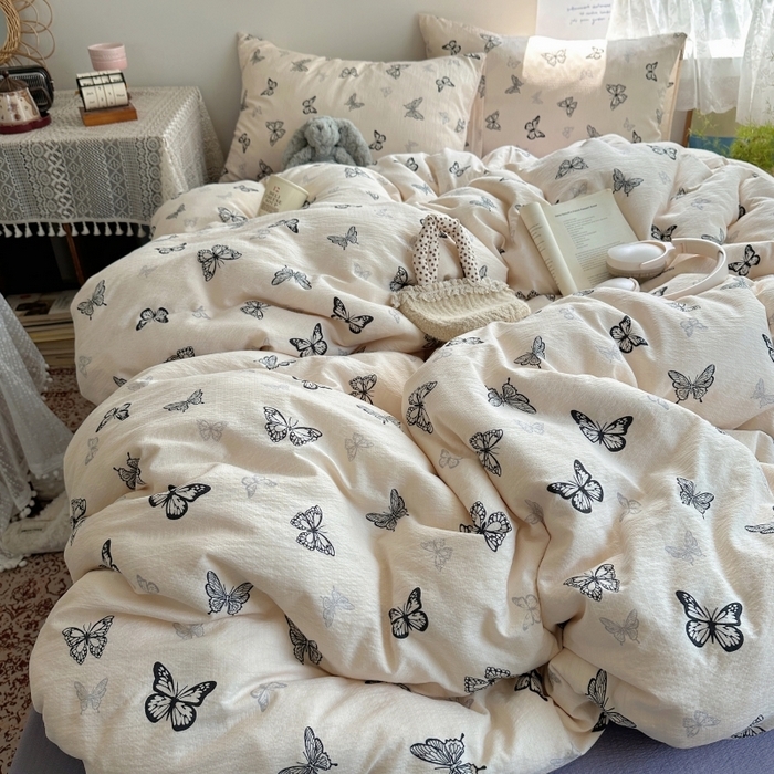 91家纺网 家纺一手货源 找家纺 （总）红嘴企鹅 2025新款水洗棉四件套