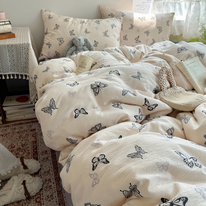 91家纺网 家纺一手货源 找家纺 （总）红嘴企鹅 2025新款水洗棉四件套