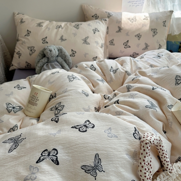 91家纺网 家纺一手货源 找家纺 （总）红嘴企鹅 2025新款水洗棉四件套