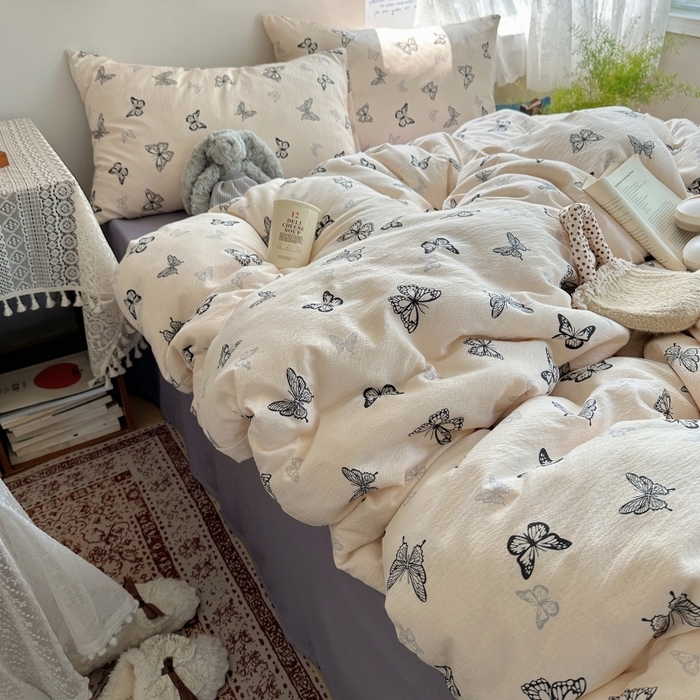 91家纺网 家纺一手货源 找家纺 （总）红嘴企鹅 2025新款水洗棉四件套