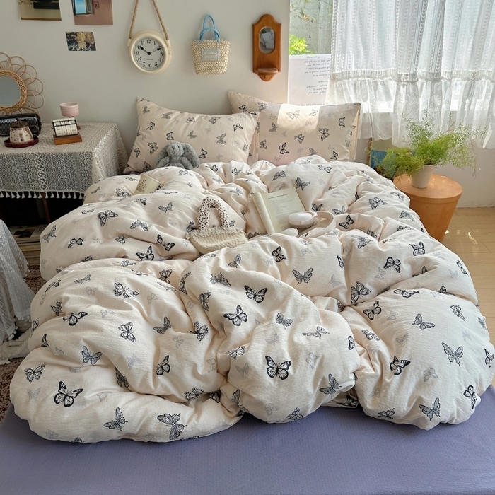 91家纺网 家纺一手货源 找家纺 （总）红嘴企鹅 2025新款水洗棉四件套