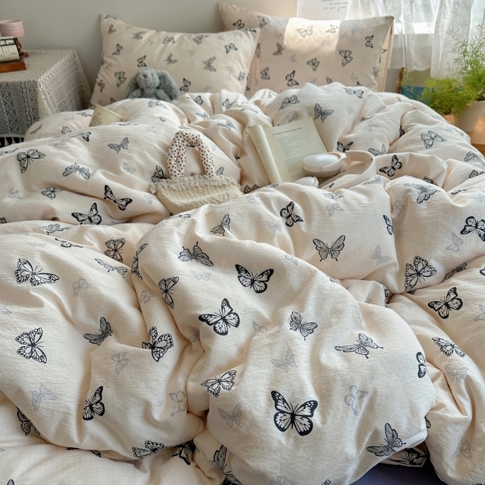 91家纺网 家纺一手货源 找家纺 （总）红嘴企鹅 2025新款水洗棉四件套