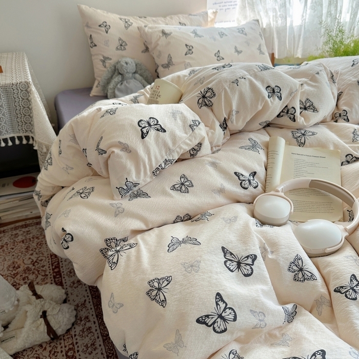 91家纺网 家纺一手货源 找家纺 （总）红嘴企鹅 2025新款水洗棉四件套