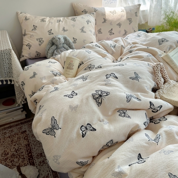 91家纺网 家纺一手货源 找家纺 （总）红嘴企鹅 2025新款水洗棉四件套