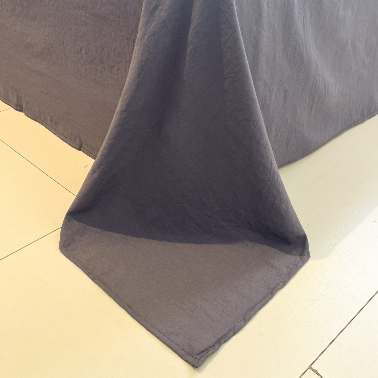 91家纺网 家纺一手货源 找家纺 顾里家纺 2025新款韩系格子阳离子泡泡纱四件套-第一组 经典黑格