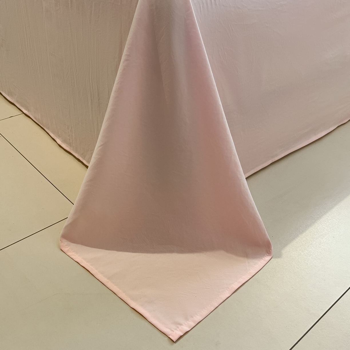 91家纺网 家纺一手货源 找家纺 顾里家纺 2025新款韩系格子阳离子泡泡纱四件套-第一组 少女粉格