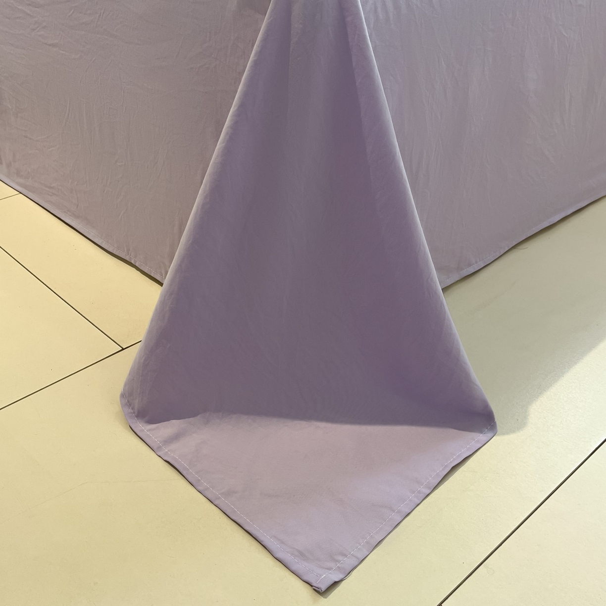 91家纺网 家纺一手货源 找家纺 顾里家纺 2025新款韩系格子阳离子泡泡纱四件套-第一组 香薰紫格