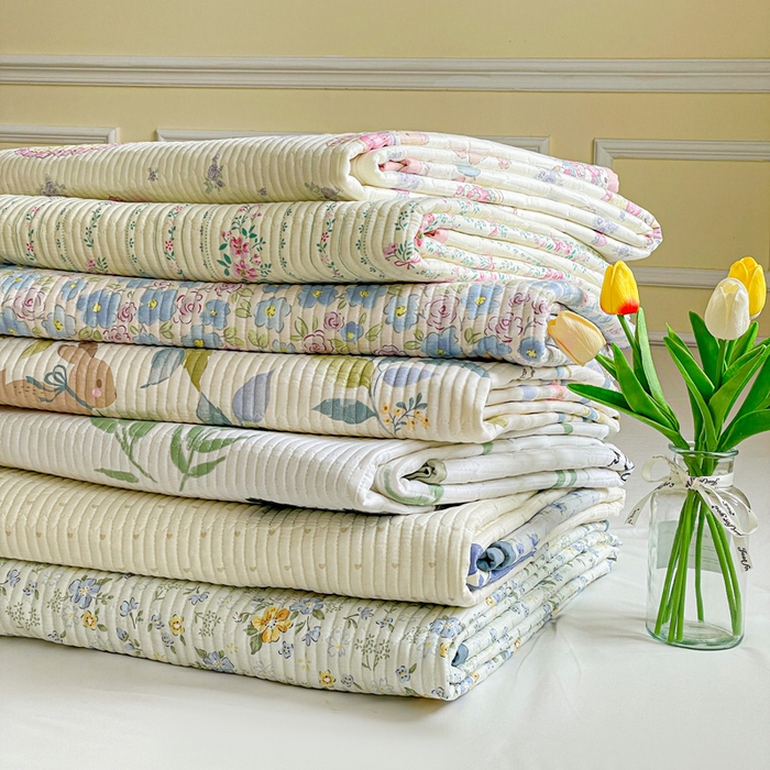 91家纺网 家纺一手货源 找家纺 （总）富馨莱 2025春夏新款纯棉夹棉单床盖床盖单件薄床垫