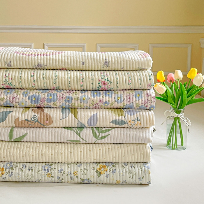 91家纺网 家纺一手货源 找家纺 （总）富馨莱 2025春夏新款纯棉夹棉单床盖床盖单件薄床垫