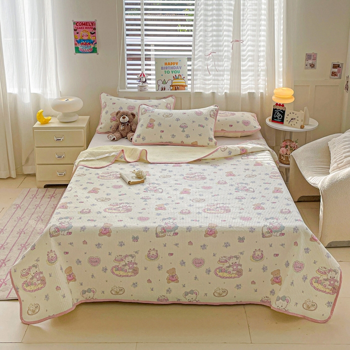 91家纺网 家纺一手货源 找家纺 （总）富馨莱 2025春夏新款纯棉夹棉单床盖床盖单件薄床垫