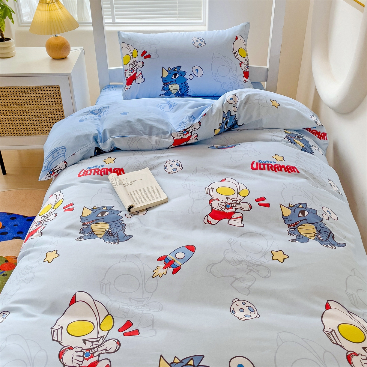 91家纺网 家纺一手货源 找家纺 名兮家居 2025-全棉纯棉13372经典奥特曼-三丽鸥学生床多件套【含防伪标】 奥特勇士