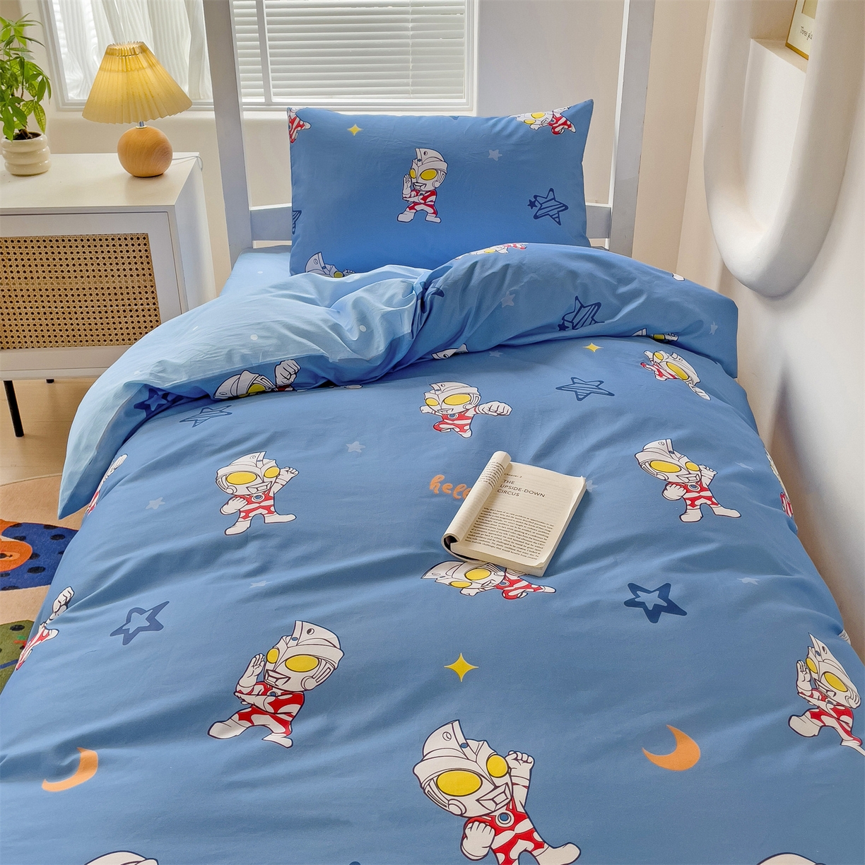 （总）名兮家居 2025-全棉纯棉13372经典奥特曼-三丽鸥学生床多件套【含防伪标】